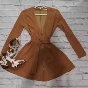 Babe Heaven Tie-Front Mini Dress